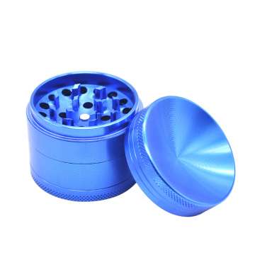Aluminum Alloy 4 Piece Herb Grinder Weed Grinder Concave Top 50mm herb Crusher With Curved Diamond Teeth Custom Logo